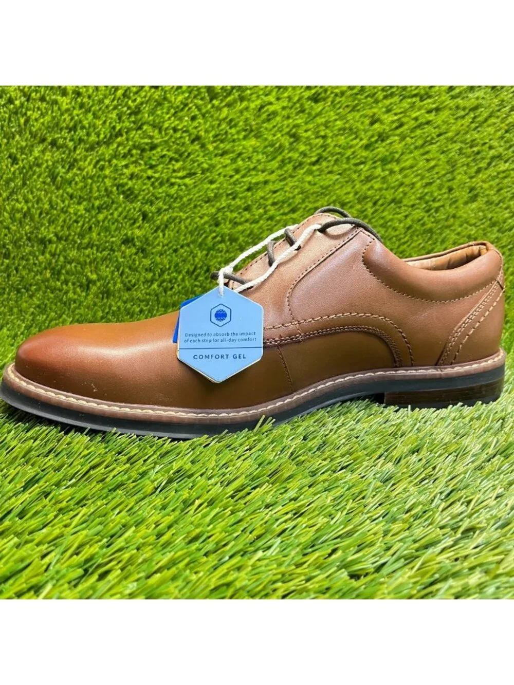 Nunn Bush Calderone Mens Size 8 Brown Casual Classic Plain Toe Oxford Shoes